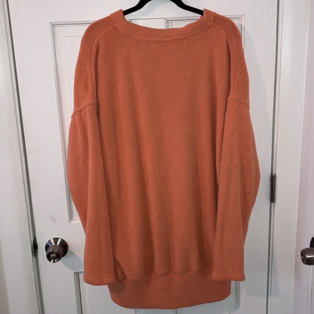 FREE PEOPLE FP Beach Oversized Jumper / Dress Orange Size Medium - Picture 2 of 4